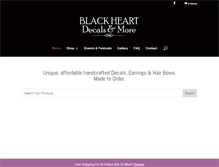Tablet Screenshot of blackheartdecals.com